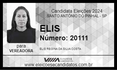 Candidato ELIS 2024 - SANTO ANTÔNIO DO PINHAL - Eleições