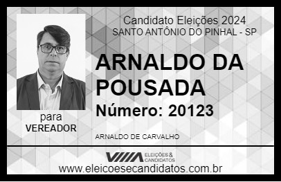 Candidato ARNALDO DA POUSADA 2024 - SANTO ANTÔNIO DO PINHAL - Eleições