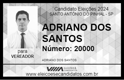 Candidato ADRIANO DOS SANTOS 2024 - SANTO ANTÔNIO DO PINHAL - Eleições