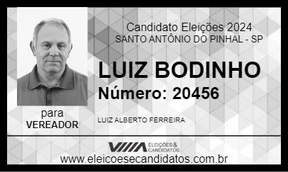 Candidato LUIZ BODINHO 2024 - SANTO ANTÔNIO DO PINHAL - Eleições