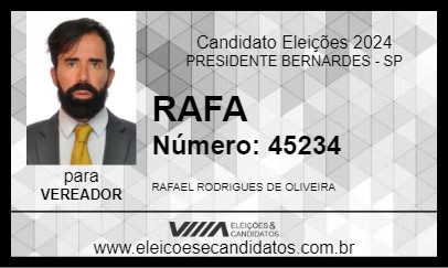 Candidato RAFA 2024 - PRESIDENTE BERNARDES - Eleições