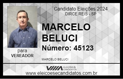 Candidato MARCELO BELUCI 2024 - DIRCE REIS - Eleições