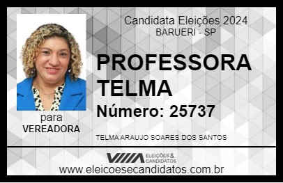 Candidato PROFESSORA TELMA 2024 - BARUERI - Eleições