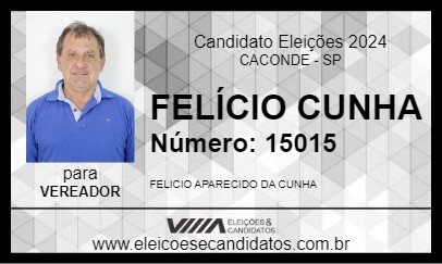 Candidato FELÍCIO CUNHA 2024 - CACONDE - Eleições