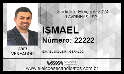 Candidato ISMAEL 2024 - LAVRINHAS - Eleições