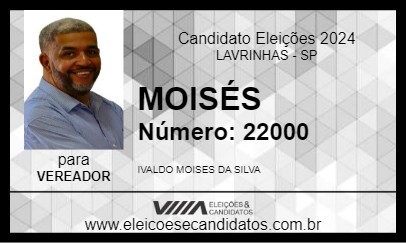 Candidato MOISÉS 2024 - LAVRINHAS - Eleições