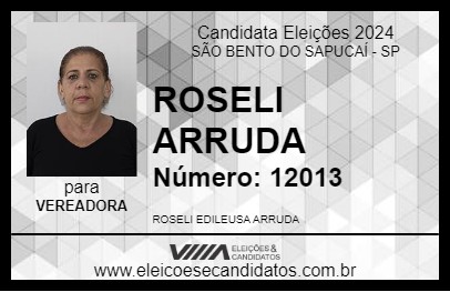 Candidato ROSELI ARRUDA 2024 - SÃO BENTO DO SAPUCAÍ - Eleições