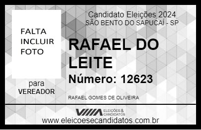 Candidato RAFAEL DO LEITE 2024 - SÃO BENTO DO SAPUCAÍ - Eleições