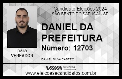 Candidato DANIEL CASTRO 2024 - SÃO BENTO DO SAPUCAÍ - Eleições