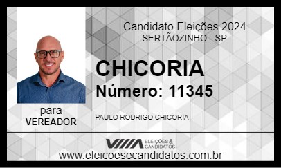 Candidato CHICORIA 2024 - SERTÃOZINHO - Eleições