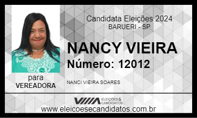 Candidato NANCY VIEIRA 2024 - BARUERI - Eleições