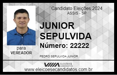 Candidato JUNIOR SEPULVIDA 2024 - ASSIS - Eleições