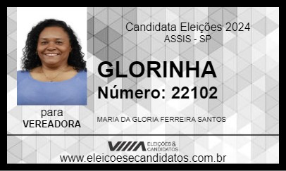 Candidato GLORINHA 2024 - ASSIS - Eleições