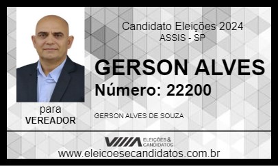 Candidato GERSON ALVES 2024 - ASSIS - Eleições