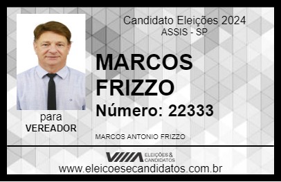 Candidato MARCOS FRIZZO 2024 - ASSIS - Eleições