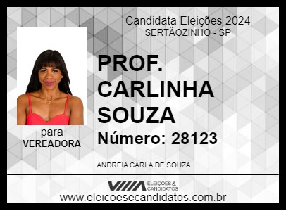 Candidato PROF. CARLINHA SOUZA 2024 - SERTÃOZINHO - Eleições