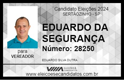 Candidato EDUARDO DA SEGURANÇA 2024 - SERTÃOZINHO - Eleições