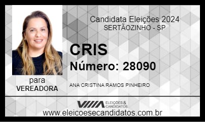 Candidato CRIS 2024 - SERTÃOZINHO - Eleições