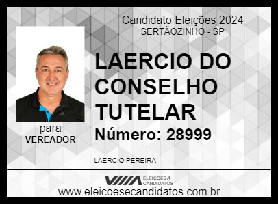 Candidato LAÉRCIO CONSELHEIRO 2024 - SERTÃOZINHO - Eleições