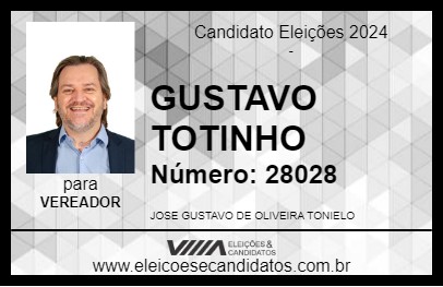 Candidato GUSTAVO TOTINHO 2024 - SERTÃOZINHO - Eleições