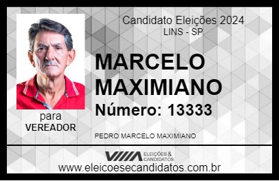 Candidato MARCELO MAXIMIANO 2024 - LINS - Eleições