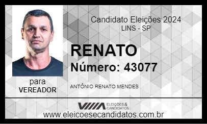 Candidato RENATO 2024 - LINS - Eleições