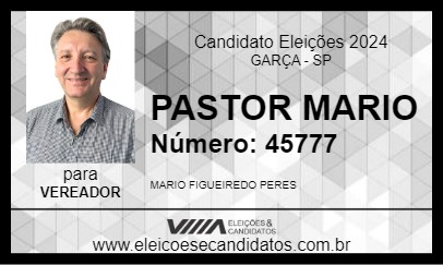 Candidato PR MARIO PERES 2024 - GARÇA - Eleições