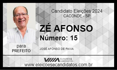 Candidato ZÉ AFONSO 2024 - CACONDE - Eleições