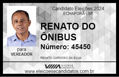 Candidato RENATO DO ÔNIBUS  2024 - ECHAPORÃ - Eleições