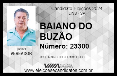 Candidato BAIANO DO BUZÃO 2024 - LINS - Eleições