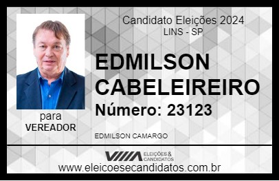 Candidato EDMILSON CABELEIREIRO 2024 - LINS - Eleições