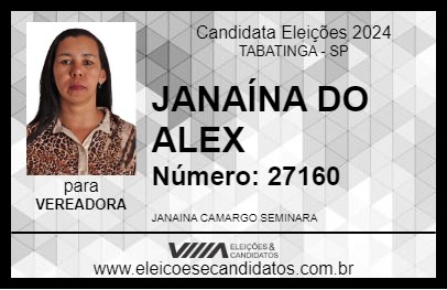 Candidato JANAÍNA DO ALEX 2024 - TABATINGA - Eleições