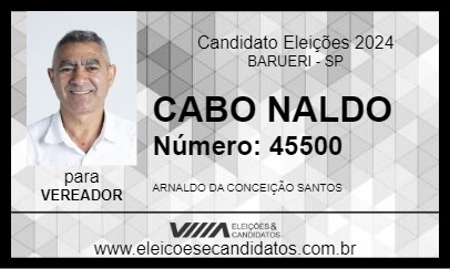 Candidato CABO NALDO 2024 - BARUERI - Eleições