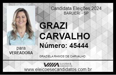 Candidato GRAZI CARVALHO 2024 - BARUERI - Eleições