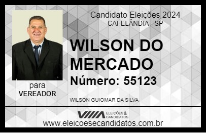 Candidato WILSON DO MERCADO 2024 - CAFELÂNDIA - Eleições