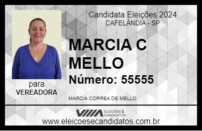 Candidato MARCIA C MELLO 2024 - CAFELÂNDIA - Eleições