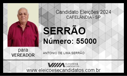 Candidato SERRÃO 2024 - CAFELÂNDIA - Eleições