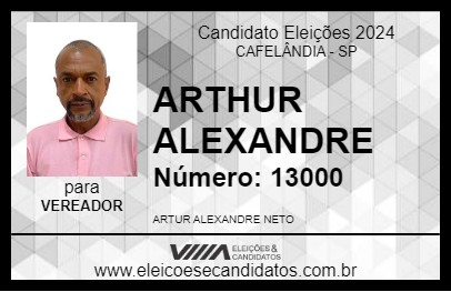 Candidato ARTHUR ALEXANDRE 2024 - CAFELÂNDIA - Eleições