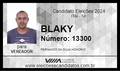 Candidato BLAKY 2024 - ITAÍ - Eleições