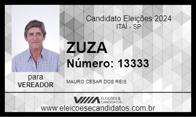 Candidato ZUZA 2024 - ITAÍ - Eleições