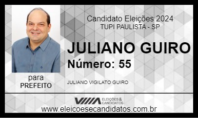 Candidato JULIANO GUIRO 2024 - TUPI PAULISTA - Eleições