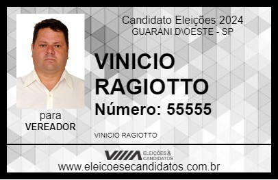 Candidato VINICIO RAGIOTTO 2024 - GUARANI D\OESTE - Eleições