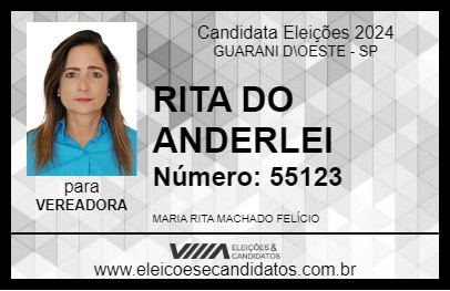 Candidato RITA DO ANDERLEI 2024 - GUARANI D\OESTE - Eleições