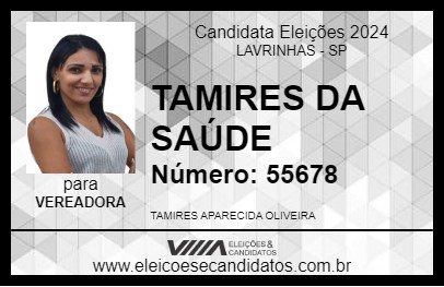 Candidato TAMIRES DA SAÚDE 2024 - LAVRINHAS - Eleições