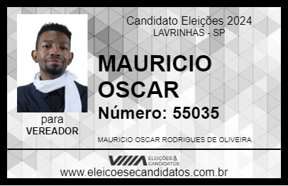 Candidato MAURICIO OSCAR  2024 - LAVRINHAS - Eleições