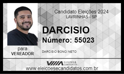 Candidato DARCISIO 2024 - LAVRINHAS - Eleições