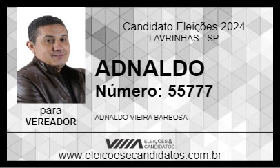 Candidato ADNALDO 2024 - LAVRINHAS - Eleições