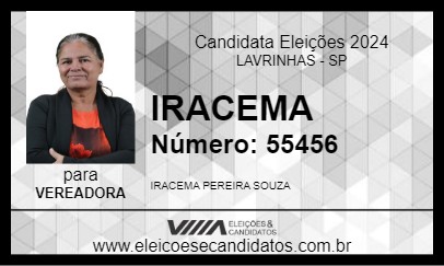 Candidato IRACEMA  2024 - LAVRINHAS - Eleições