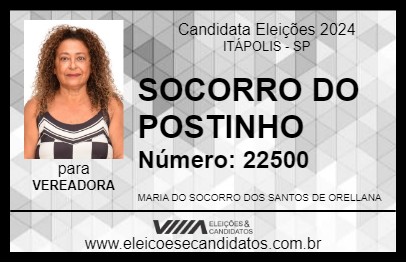 Candidato MARIA DO SOCORRO ORELLANA 2024 - ITÁPOLIS - Eleições