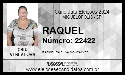 Candidato RAQUEL 2024 - MIGUELÓPOLIS - Eleições